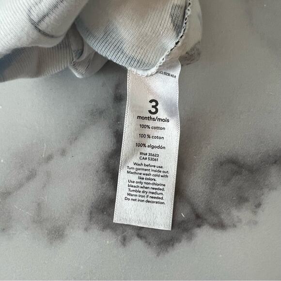 Carter’s white blue whale nautical print short sleeve shorts onesie - Picture 5 of 5